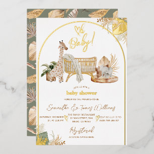 Invitation En Aluminium Baby Shower Bohème Moderne Mixte
