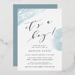 Invitation En Aluminium Baby shower botanique du jardin secret