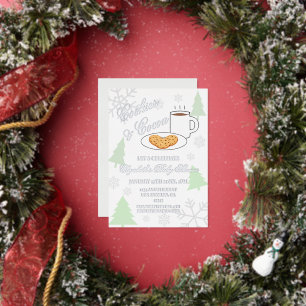 Invitation En Aluminium Baby Shower Cookies & Cocoa