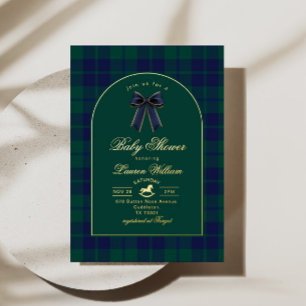 Invitation En Aluminium Baby shower de cheval à bascule Vintage de Noël