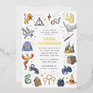 Invitation En Aluminium Baby shower de Harry Potter Icon