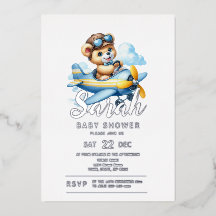 Baby shower d'ours en peluche volant