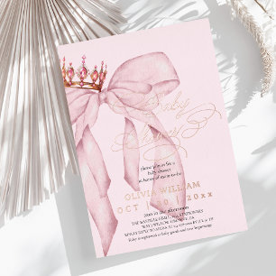 Invitation En Aluminium Baby Shower Fille Arc-en-Ciel Rose