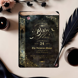 Invitation En Aluminium Baby shower gothique orthographique Vintage Goth B