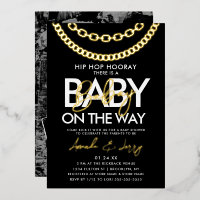 Baby shower Hip hop noir et or