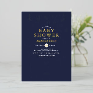 Invitation En Aluminium Baby shower Nautical Sailboat Boy