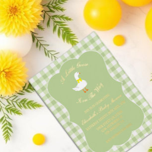 Invitation En Aluminium Baby-Shower Petite Oie