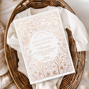 Invitation En Aluminium Baby-Shower Thème Nature Illustrée