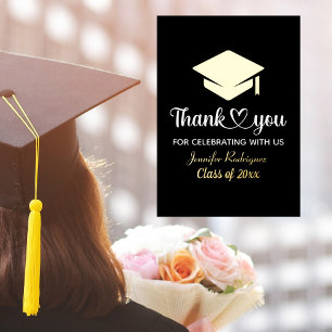 Invitation En Aluminium Bac de diplôme Merci Grad Amour et Merci