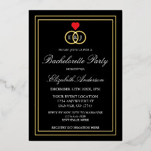 Invitation En Aluminium Bachelorette aux anneaux