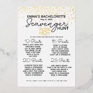 Invitation En Aluminium Bachelorette Party Scavenger Chasse Jeu Amusant Br