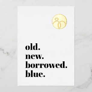 Invitation En Aluminium Bague de Fiançailles minimale Enregistrer la date 