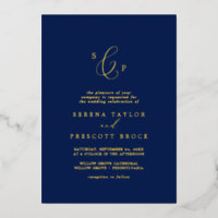 Baisse en or délicate | Mariage de monogramme offi