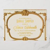 Baroque Rococo Élégant en Or pour une Baby Shower