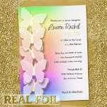 Invitation En Aluminium Bat mitzvah Dimensional Butterfly Rainbow Gradient<br><div class="desc">Des dessins bat mitzvah d'Umua. Imprimé et expédié par Zazzle ou son partenaire.</div>