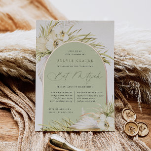 Invitation En Aluminium Bat mitzvah vintage Tropics