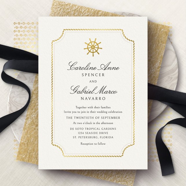 Invitation En Aluminium Bateau Mariage Volant de Navire (Créateur téléchargé)