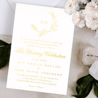 Beau Floral OR Monogramme Mariage esquissé