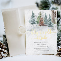 Bébé il fait froid dehors ours baby shower