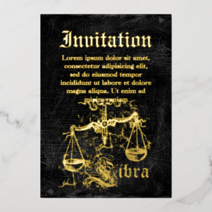 Invitation En Aluminium Bibliothèque vintage de zodiac