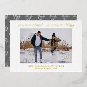 Invitation En Aluminium Bientôt Mariés Fiançailles Joyeux Mariage Noël