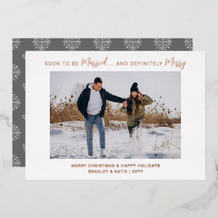 Invitation En Aluminium Bientôt Mariés Fiancés Joyeux Mariage Noël