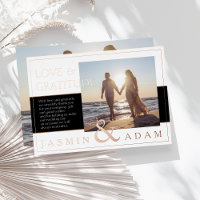 Black White Photo Mariage Amour et Gratitude Rose