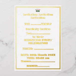 INVITATION EN ALUMINIUM BLANC PERSONNALISABLE MODERNE DE MARQUE VÉRIFIÉ ST