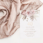 Invitation En Aluminium Blush & Dusty Rose 40e anniversaire Rose de fête G<br><div class="desc">Blush & Dusty Rose 40e anniversaire Rose Gold Foil Invitation Voir d'autres invitations dans notre magasin de niche et de niche</div>