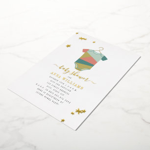 Invitation En Aluminium Body bébé unisexe moderne pour Baby Shower