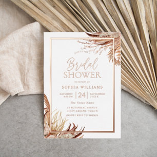 Invitation En Aluminium Bohemian Boho Bridal Shower Rose Gold