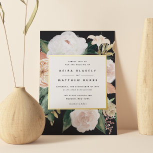 Invitation En Aluminium Boho Blooms Mariage Floral moderne