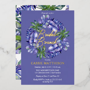 Invitation En Aluminium Boho Feuilles Tropicales Peri Brunch de Mariage