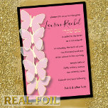 Invitation En Aluminium Bordure de papillon dimensionnel bat mitzvah<br><div class="desc">Bar Mitzvah and Bat Mitzvah invitation sets design by Umua. Printed and shipped by Zazzle or its partenaires.</div>