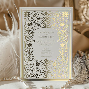 Invitation En Aluminium Bordure Rococo