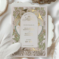 Bougainvillea Enregistrer La Date Vert Or Art Nouv