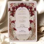 Invitation En Aluminium Bourgogne Calla Lily Mariage Art Nouveau Mucha<br><div class="desc">Célébrez votre mariage avec style avec ces magnifiques invitations de mariage sur le thème de Alphonse Mucha. Le design présente un magnifique thème floral Art Nouveau noir et violet calla lily inspiré des oeuvres du célèbre artiste et designer. Les invitations sont personnalisables, vous pouvez ainsi ajouter votre propre touche spéciale...</div>