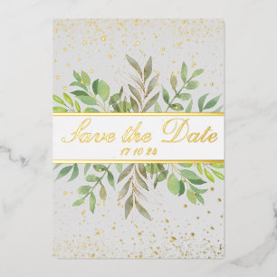 Invitation En Aluminium BOURSE Elégant & Or Moderne Enregistrer La Date