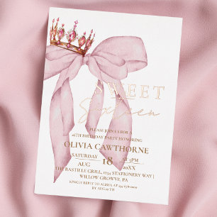 Invitation En Aluminium Bow rose pâle or doux 16