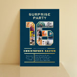 Invitation En Aluminium Boys Blue 16th Birthday Photo<br><div class="desc">Célébrez le jalon spécial de votre garçon en style avec cette invitation unique et luxueuse! Doté d'un bel arrière - plan bleu, orné d'un motif en feuille d'or, cette invitation impressionne toute votre famille et vos amis. Le 16ème anniversaire de votre fils sera à retenir, et tout le monde se...</div>