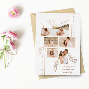 Invitation En Aluminium Branches botaniques mariages 6 Photos Collage