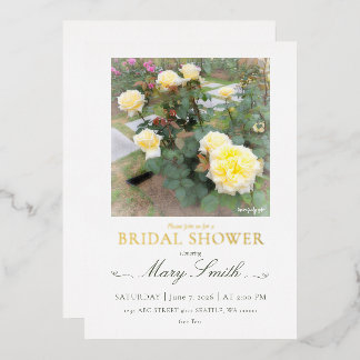 Invitation En Aluminium Bridal Shower (Rosa McGredy's Yellow)