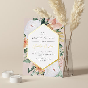 Invitation En Aluminium Brouiller   Desert Floral Graduation Party
