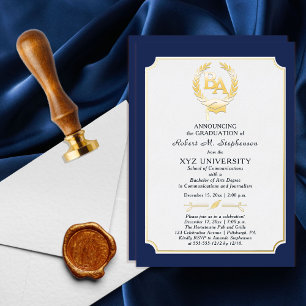 Invitation En Aluminium BS - Baccalauréat ès arts Diplôme de collège
