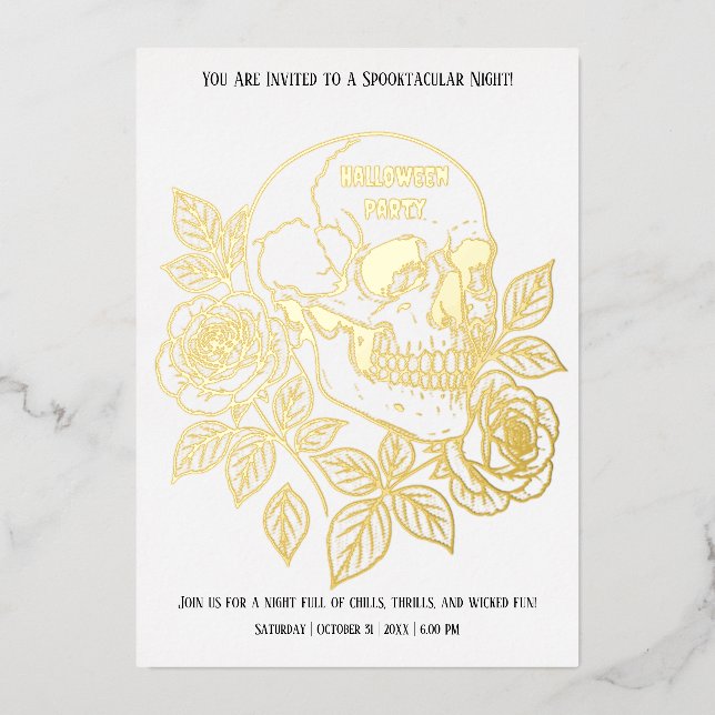 Invitation En Aluminium Bureau d'affaires Communauté Halloween Déplaisant (Recto)