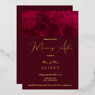 Invitation En Aluminium Burgundy Passion Matin Après