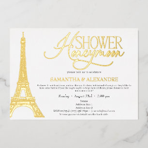Invitation En Aluminium Cadeau de Lune de Miel à Paris pour les Couples Cé