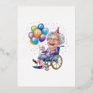 Invitation En Aluminium Cadeau drôle d'anniversaire pour grand-mère âgée p