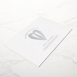 Invitation En Aluminium Cadeau Personnalisé en Argent pour Demande de Garç
