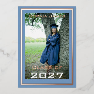 Invitation En Aluminium Cadre en or rose - promotion de 2027